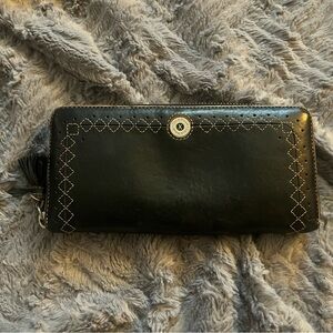 Cole Haan Black Wallet with Stitch Detailing